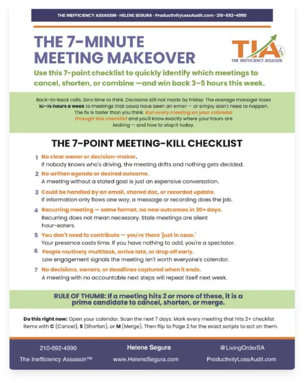The 7-Minute Meeting Makeover checklist